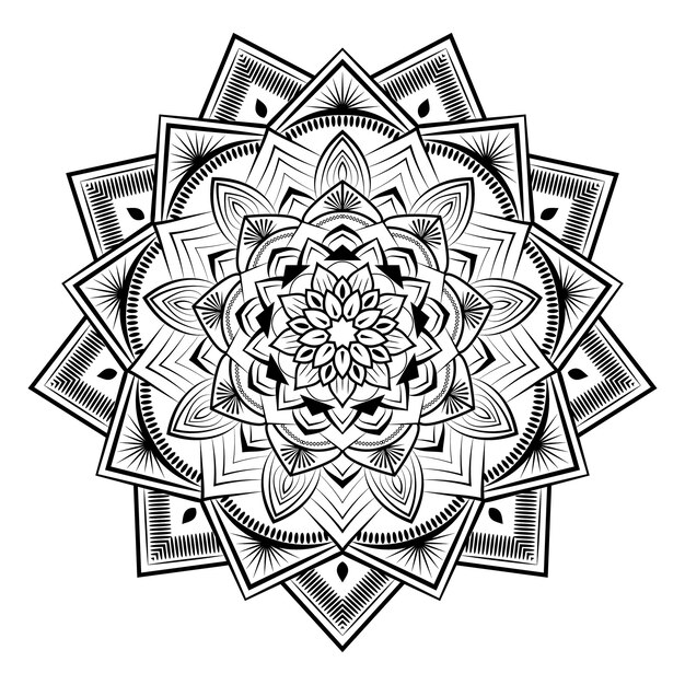 Mandala islamico design etnico vettoriale