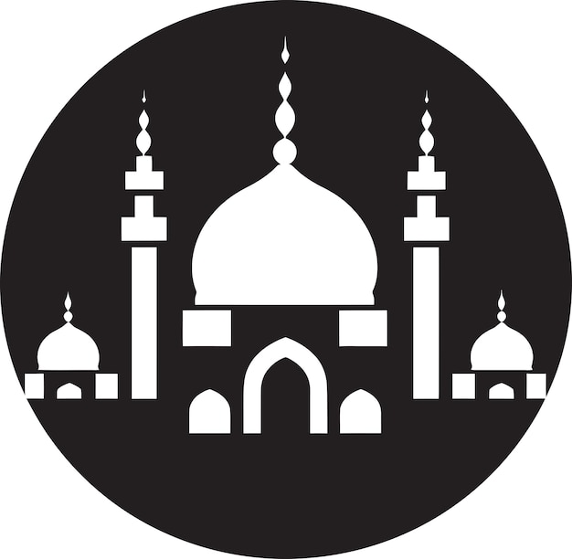 Islamic Marvel Mosque Logo Vector Ethereal Elegance Iconic Mosque Design