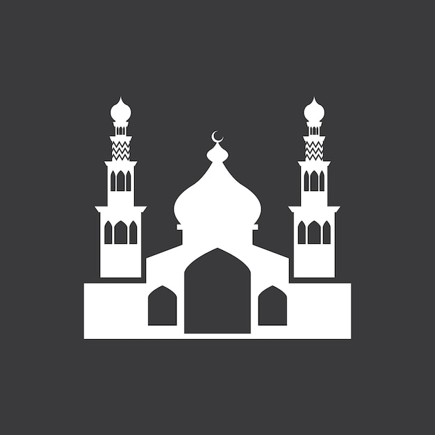 Islamic Mosque Logo Design Vector Template Illustration