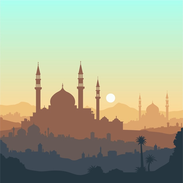 イスラムモスク シルエットデザイン