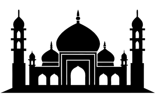 islamic mosque silhouette vector