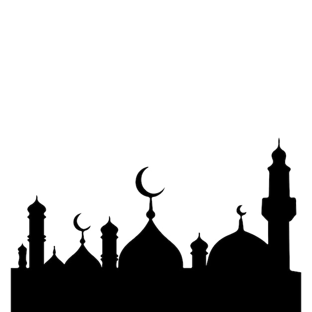 Vector islamic mosque silhouette