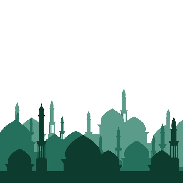 Vector islamic mosque silhouette