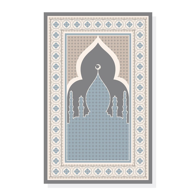 Vector islamic muslim carpet sajadah design