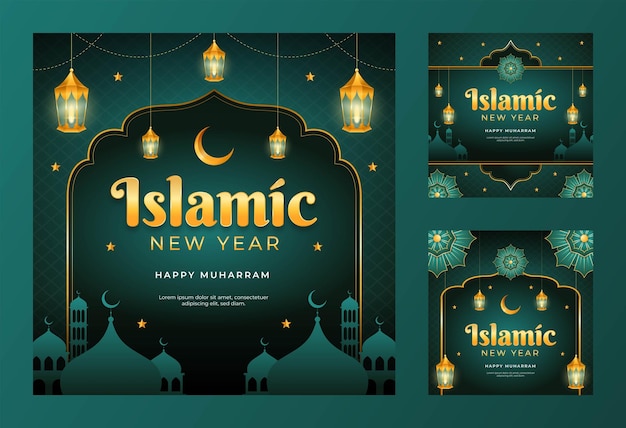 Collezione di post instagram di capodanno islamico