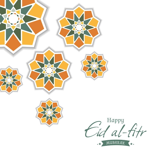 Ornamento islamico per il design eid al fitr