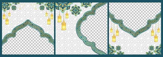 Islamic ornament template for background sale product photo photo frame twibbon banner poster