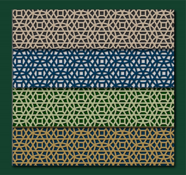 Islamic pattern premium vectors