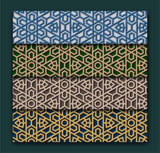 Islamic pattern premium vectors