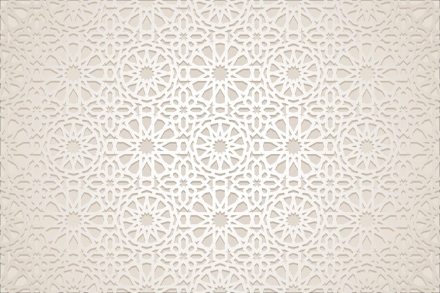 Vector islamic pattern white background