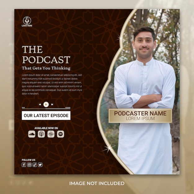 Islamic podcast social media post