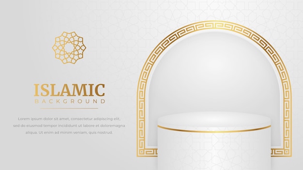 Islamic Podium  in Luxury Gold Style