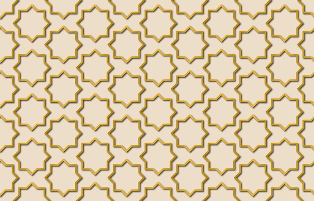 이슬람 다각형 황금 원활한 패턴