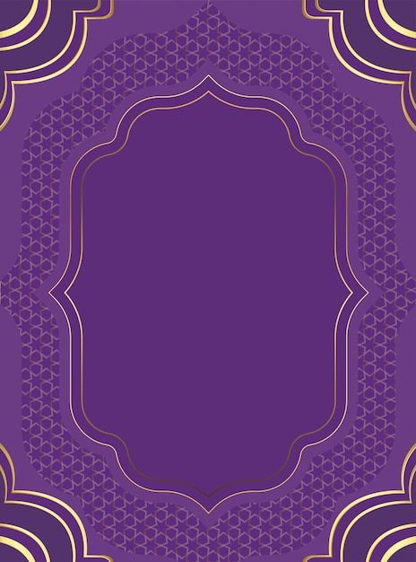 Islamic purple background concept design