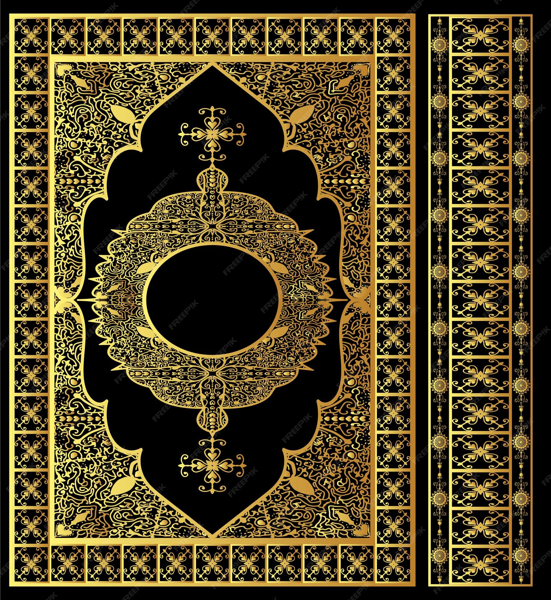 Premium Vector | Islamic quran book cover design that means the holy quran  premium free vector