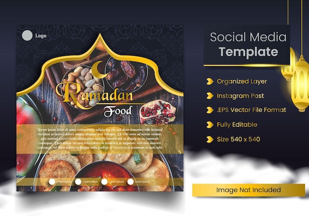 Islamic ramadan edition social media post template