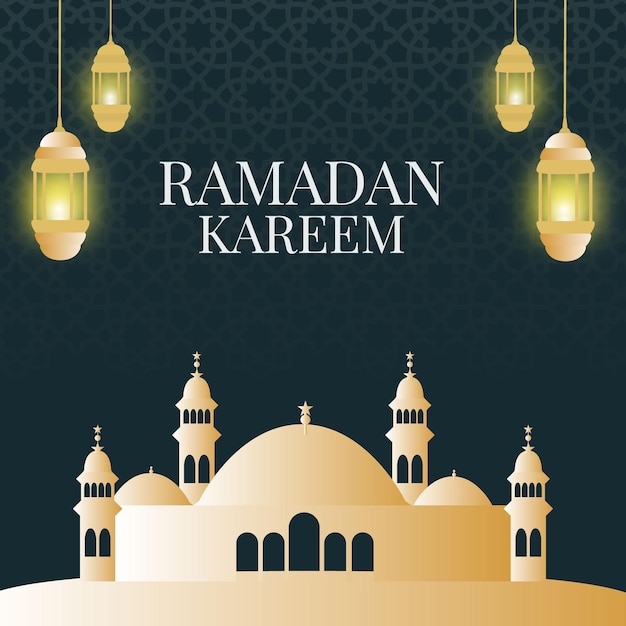 Исламский Рамадан Карим Фоновая Иллюстрация