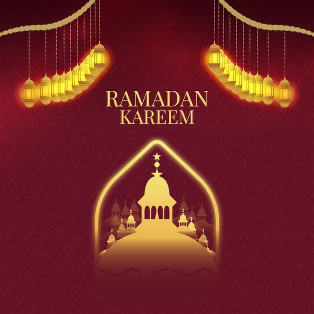 Islamic Ramadan Kareem Background Illustration