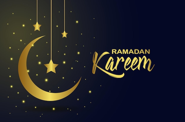 Islamic Ramadan Kareem Golden pattern background vector illustration