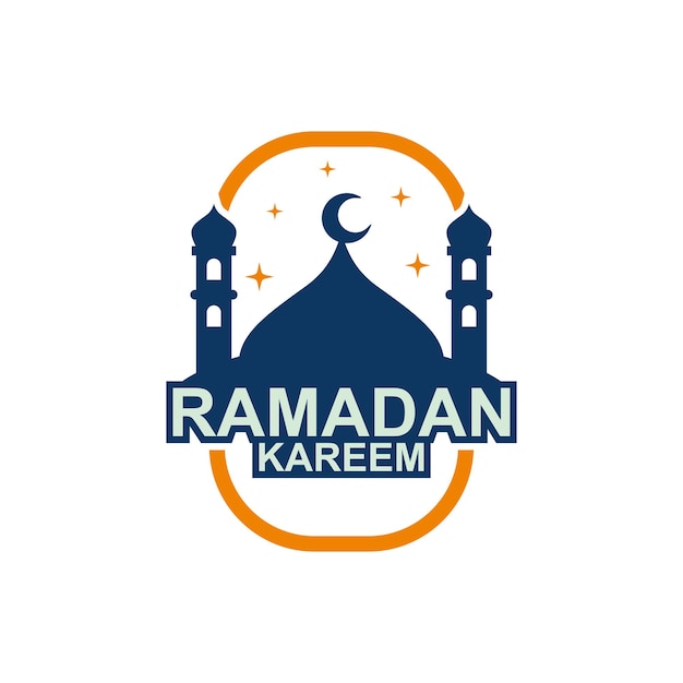 Vettore logo del kareem islamico del ramadan