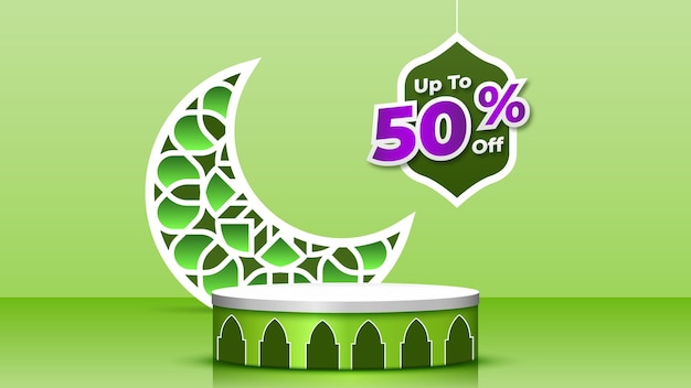 Islamic Ramadan Podium and Discount Promo