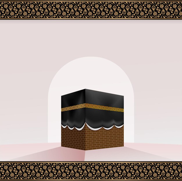 Islamic realistic kaaba for hajj (pilgrimage) in mecca