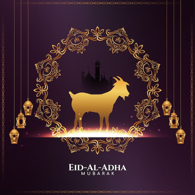 Islamic religious Eid al adha mubarak festival background