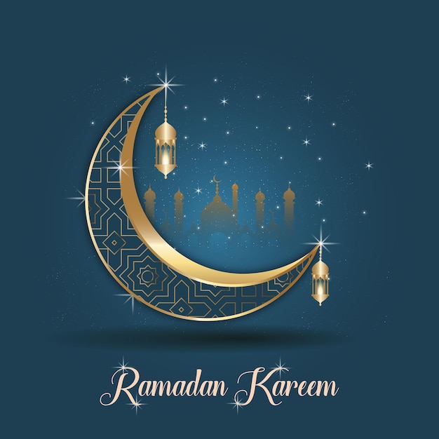 Islamic social media Ramadan Kareem background.