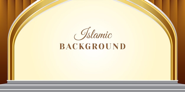 Islamic Stage Background Banner