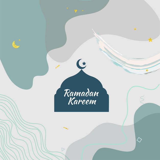 Islamic style ramadan kareem festival card