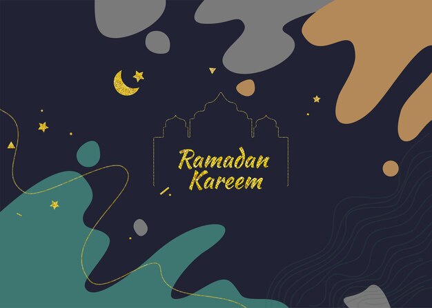 Carta del festival del ramadan kareem in stile islamico