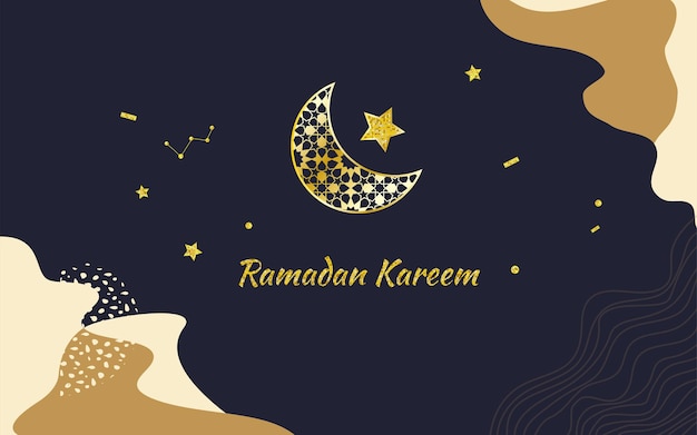 Islamic style ramadan kareem festival card