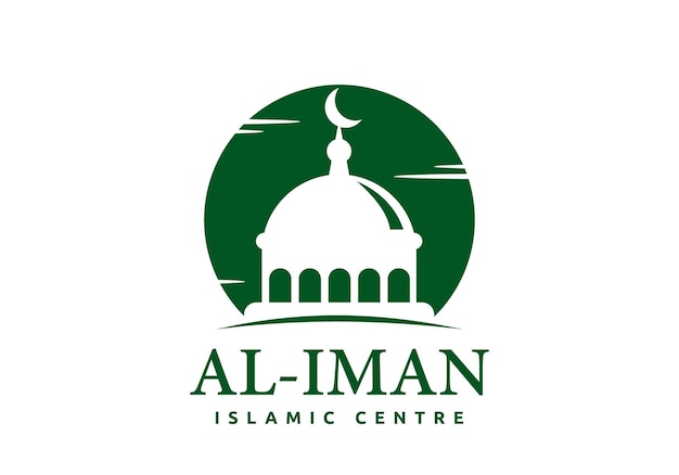 Islamic symbol dome logo.