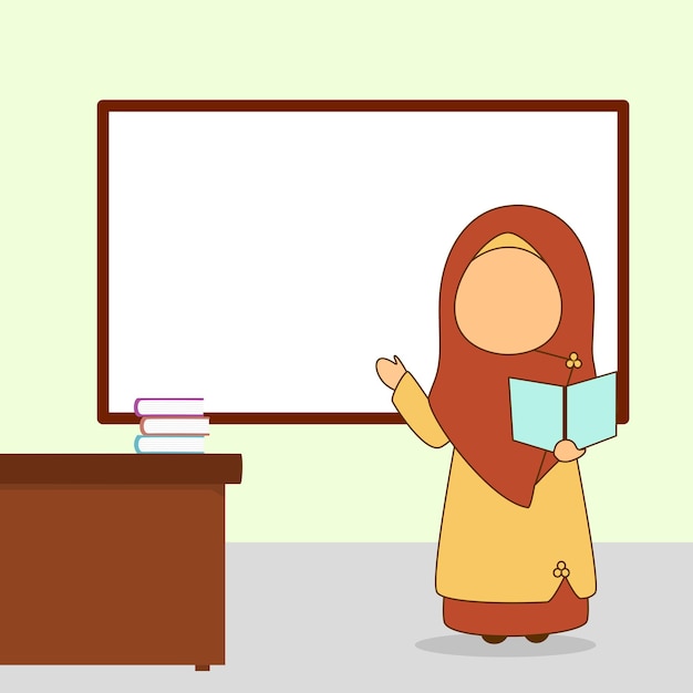 Islamic teacher vector illustration