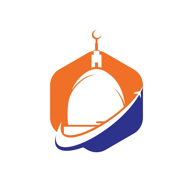Islamic travel and tour vector logo design