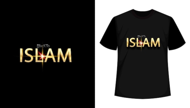 イスラム タイポグラフィ t シャツ デザイン