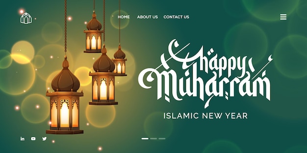 Vector islamic website header