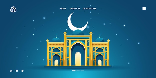 Vector islamic website header
