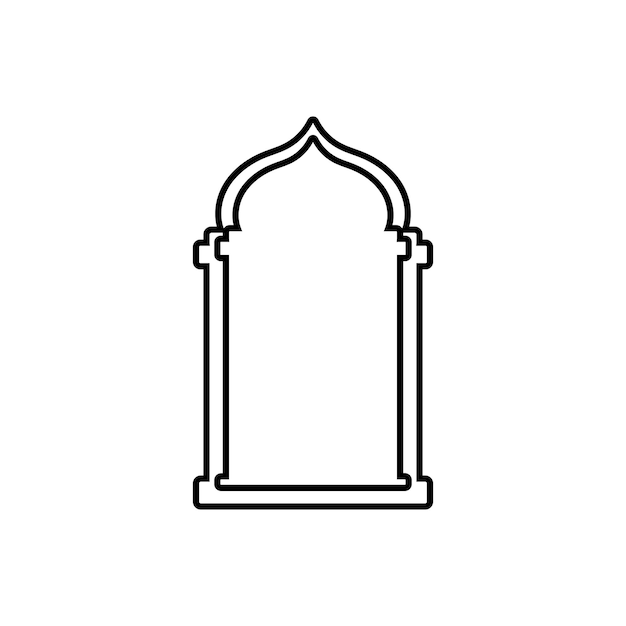 Islamic Window Line Icon