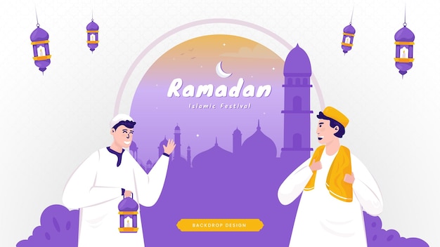 Islamitisch festival ramadan achtergrond achtergrond sjabloon