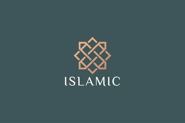 Vector islamitisch geometrisch lineair logo minimalistisch luxe merk identiteitssymbool