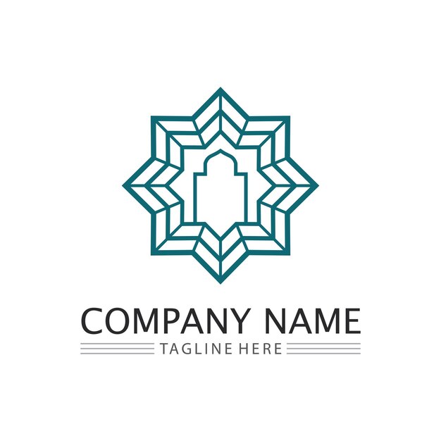 Islamitisch icoon en ramadhan logo ontwerp vector grafisch teken
