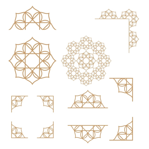 Islamitisch Mandala Design Collectie Element