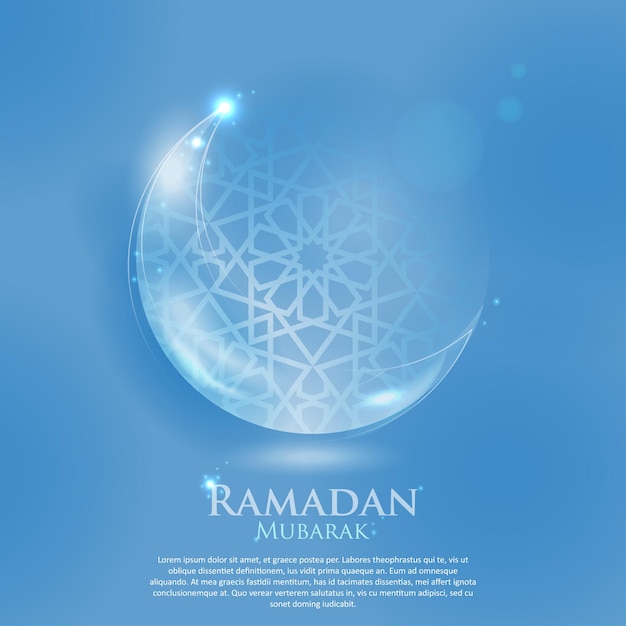 Vector islamitisch ontwerp voor wenskaart van ramadan mubarak