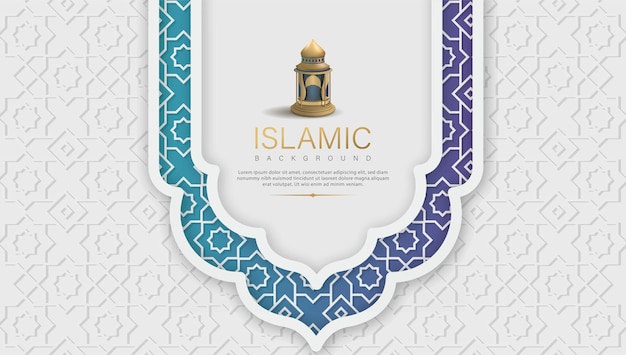 Islamitische achtergrond met decoratief ornamentpatroon Vectorillustratie Abstracte achtergrond met