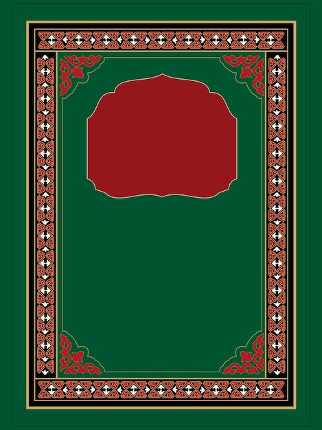 Islamitische boekomslag, arabisch ontwerp mooi grenskader.