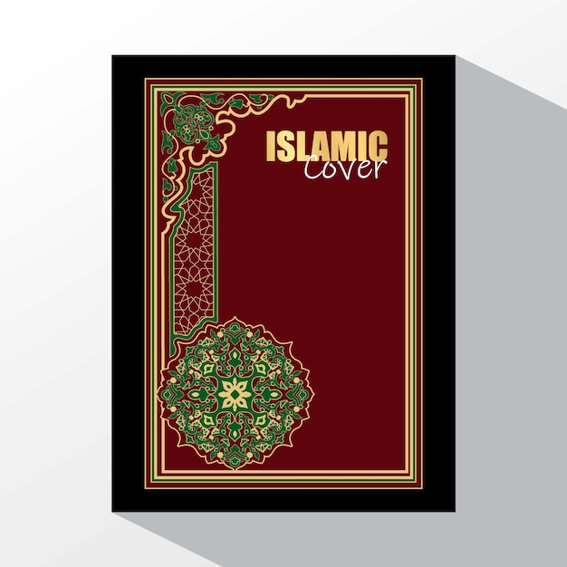 Islamitische boekomslag. Decoratief vintage frame of Arabisch randontwerp. traditionele sieraad.