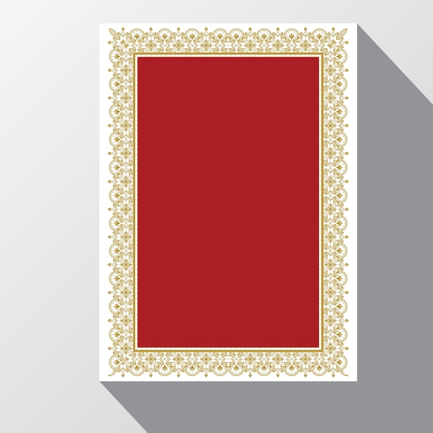 Islamitische boekomslag. Decoratief vintage frame of Arabisch randontwerp. traditionele sieraad.