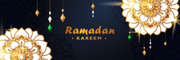 Islamitische festival ramadan kareem groet achtergrond