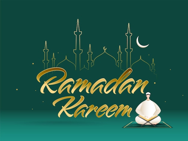 Islamitische festival Ramadan Mubarak concept illustratie
